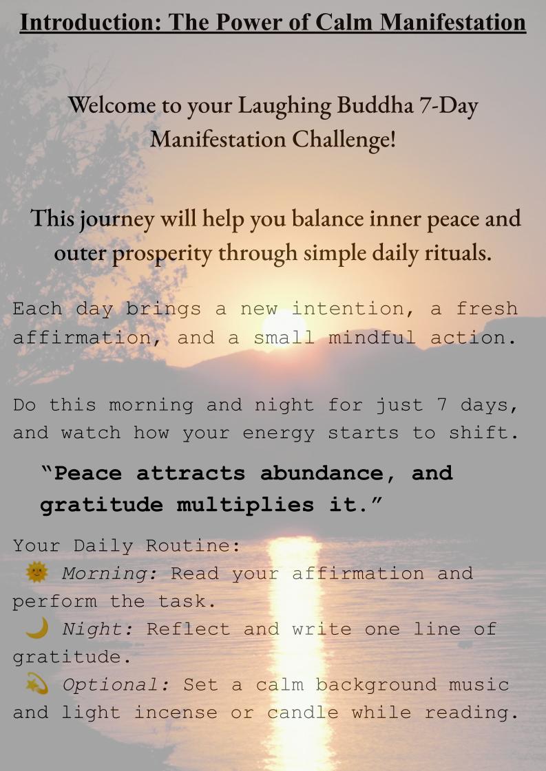 Laughing Buddha 7-Day Manifestation Challenge